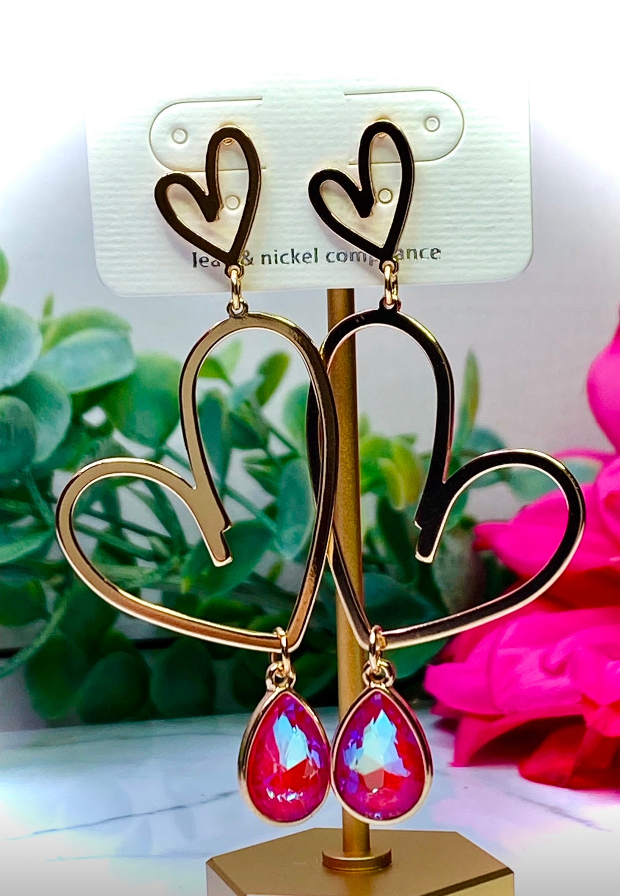 Be Still My Heart Gold Heart Earrings