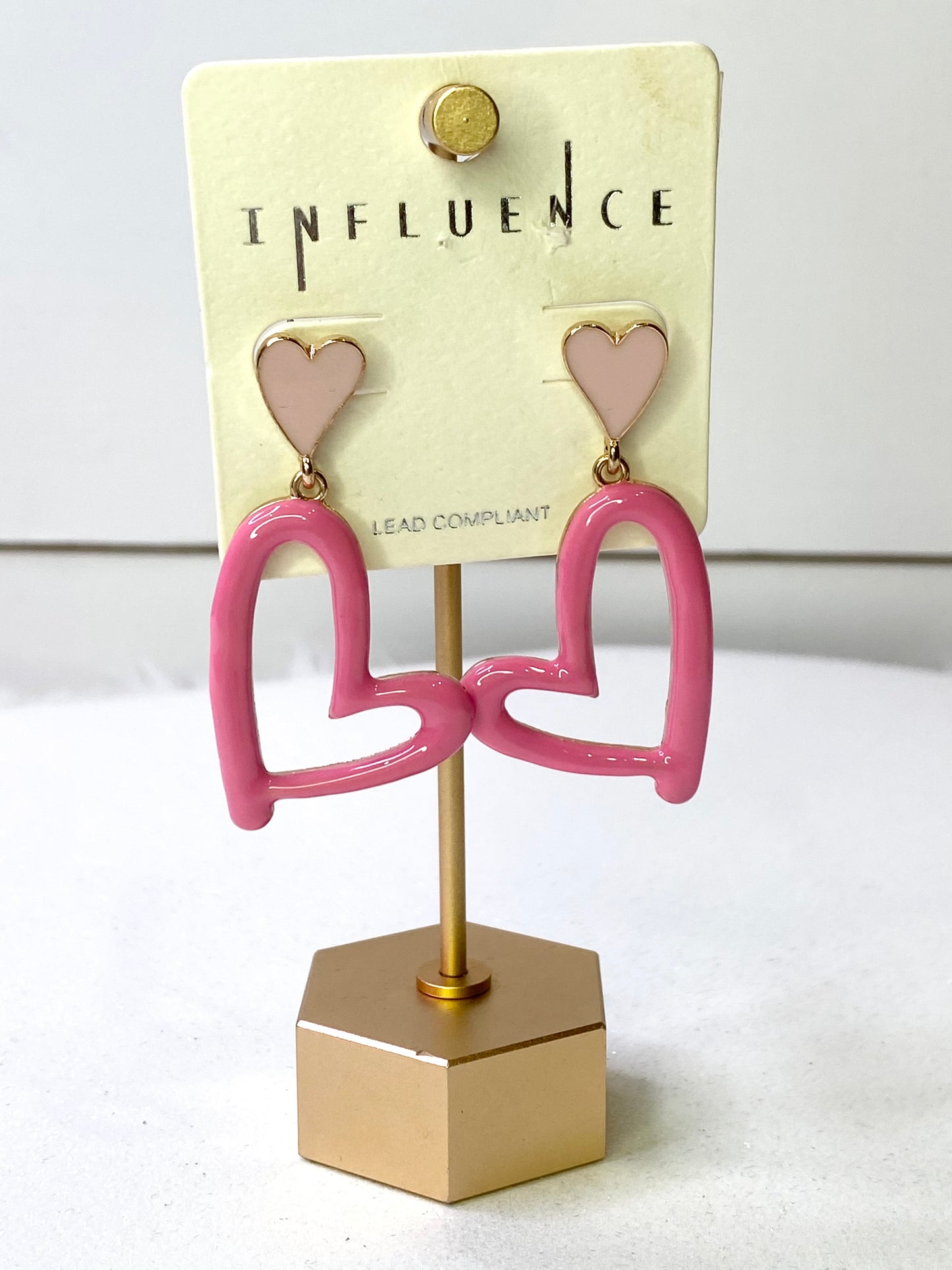 Feeling Flirty Enamel Open Heart Earrings