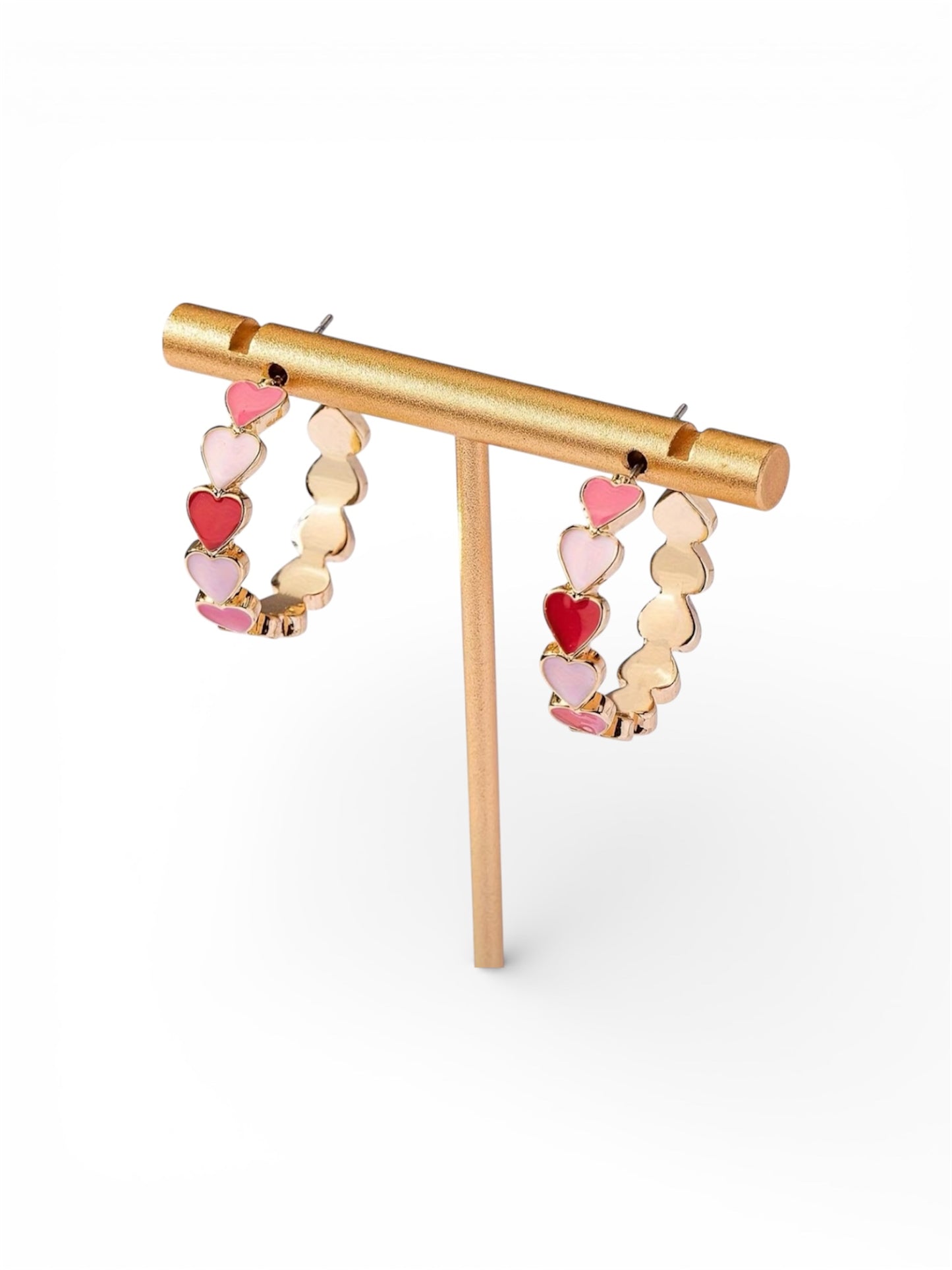 Mi Bella Amore Heart Hoop Earrings