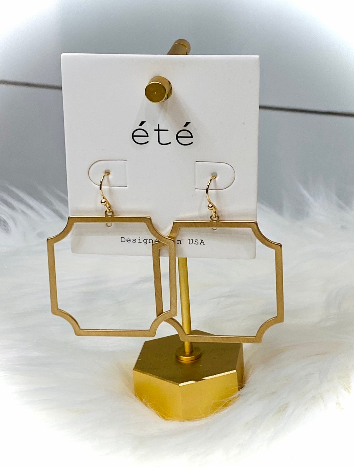 Irregular Octagon Earrings