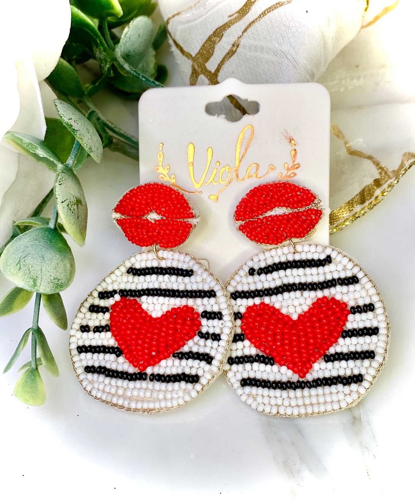 Heart of the Matter Seed Bead Earrings