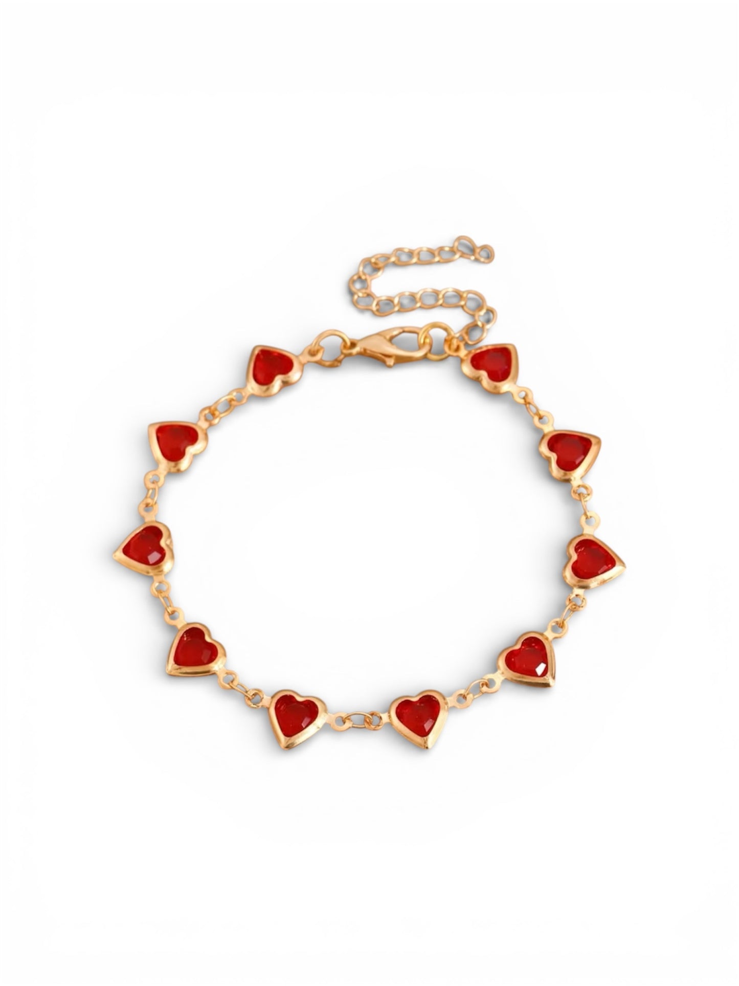 Unchain My Heart Red Heart Bracelet