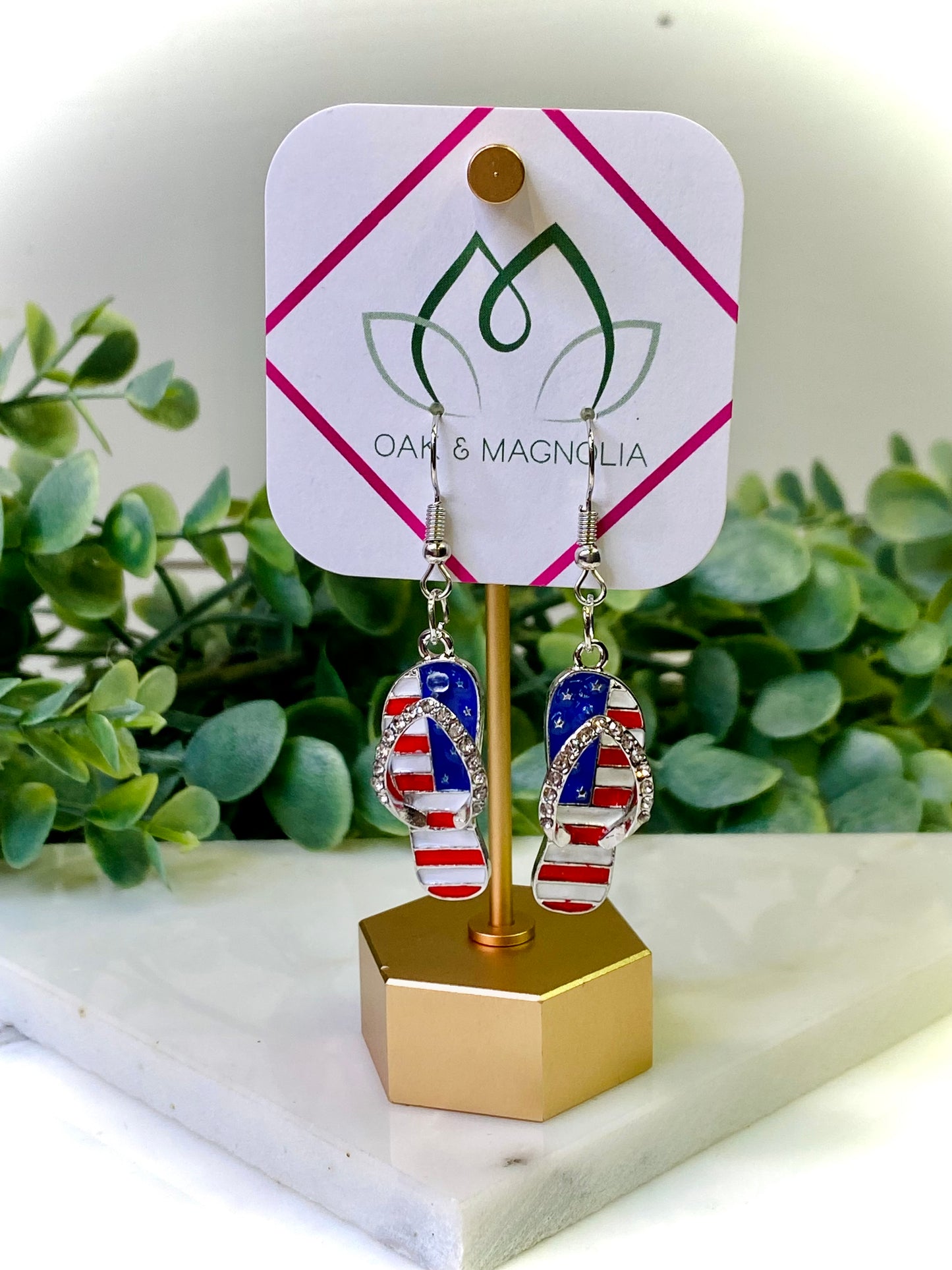 Stars & Stripes Flip Flop Earrings