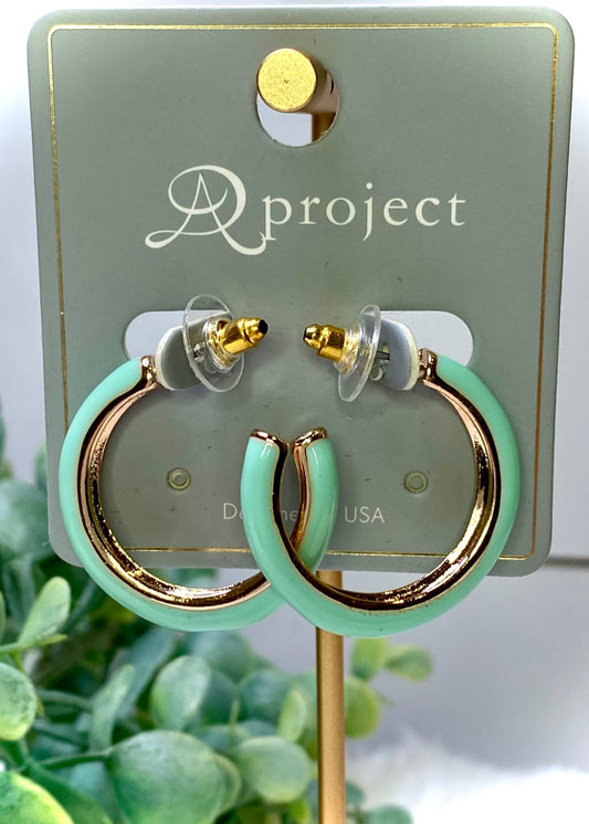 It was MINT to Be Open Hoop Earrings