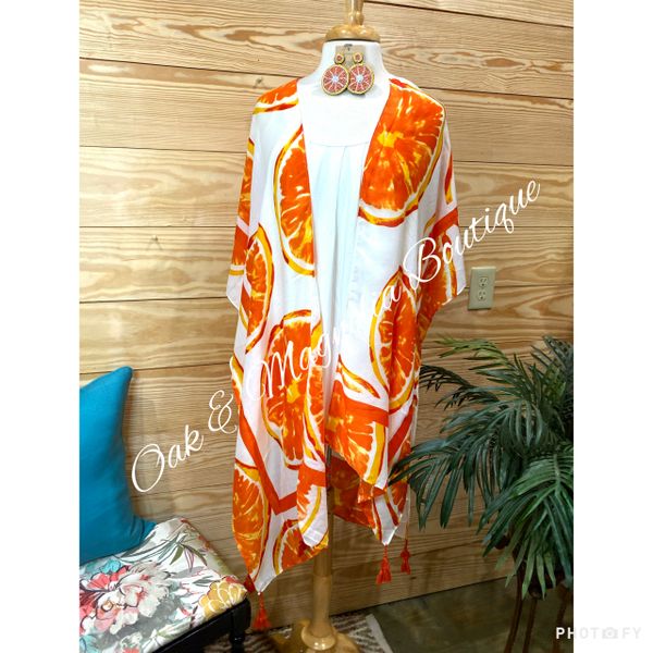 Citrus Orange Kimono