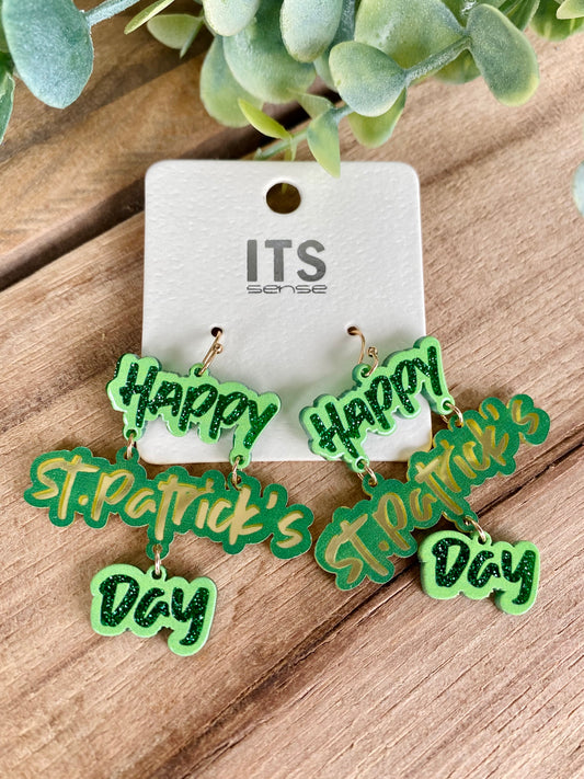 Happy St. Patrick's Day Earrings