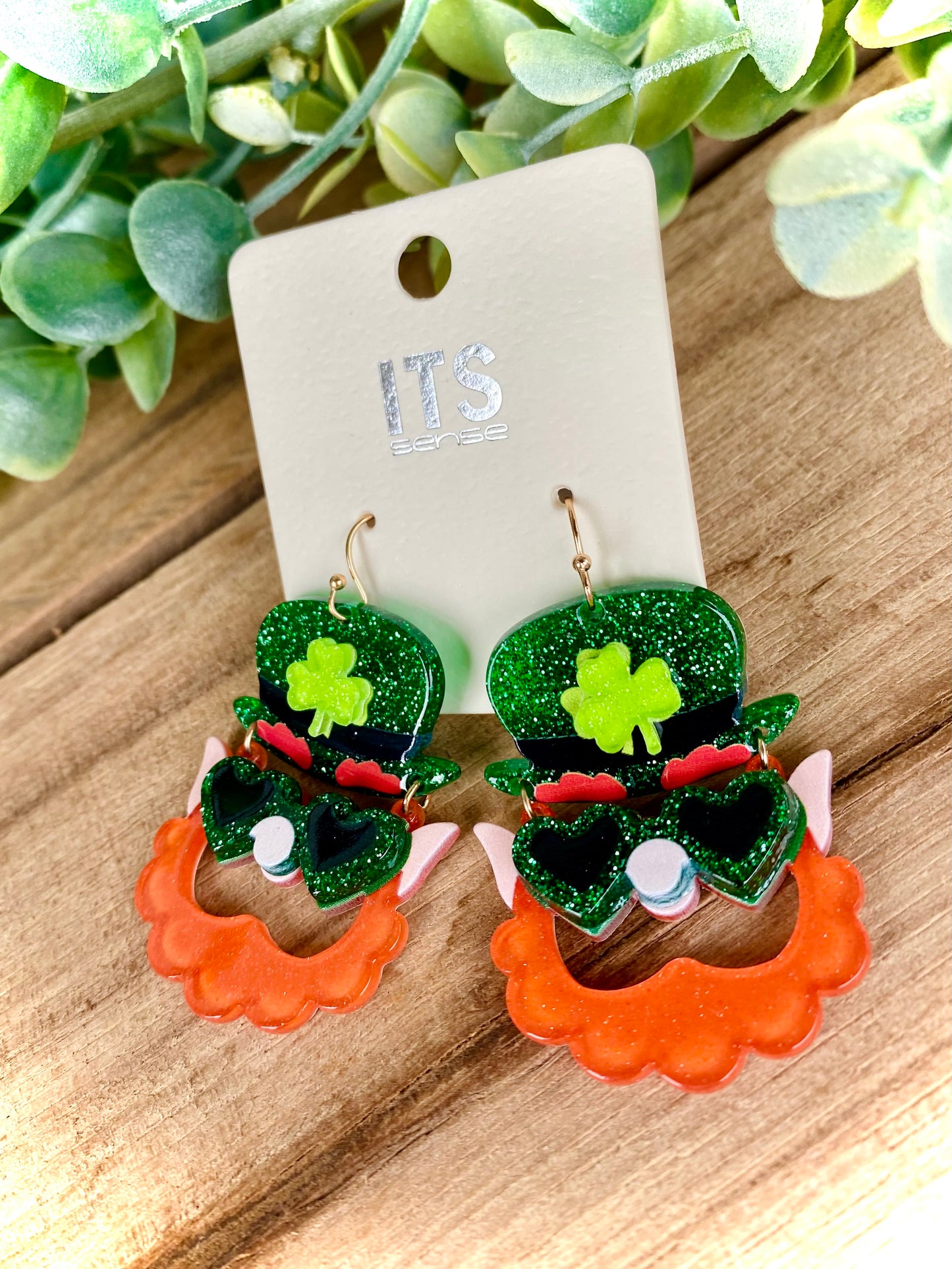 Leprechaun Resin Earrings