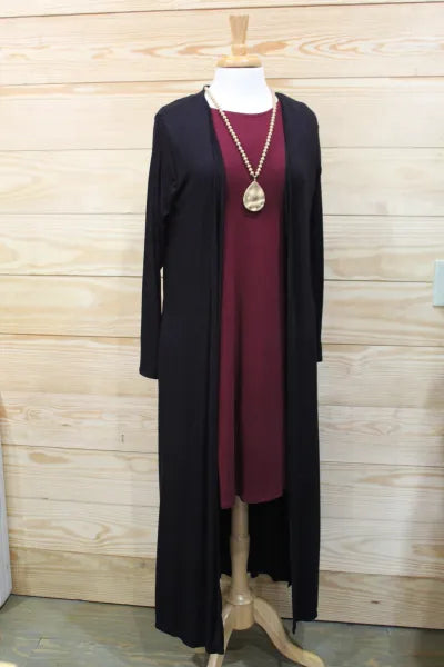 Maxi Length Knit Duster Cardigan