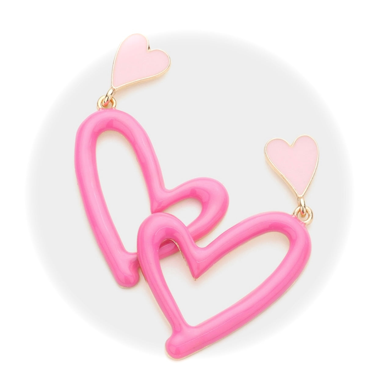 Feeling Flirty Enamel Open Heart Earrings