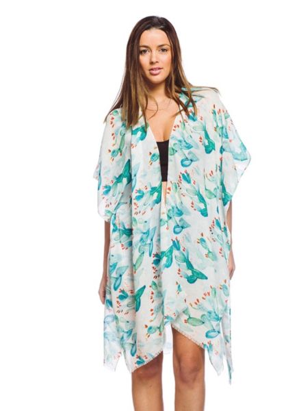 Turquoise Cactus Kimono